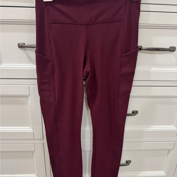 Lululemon Athletica Maroon Leggings - Picture 1 of 6